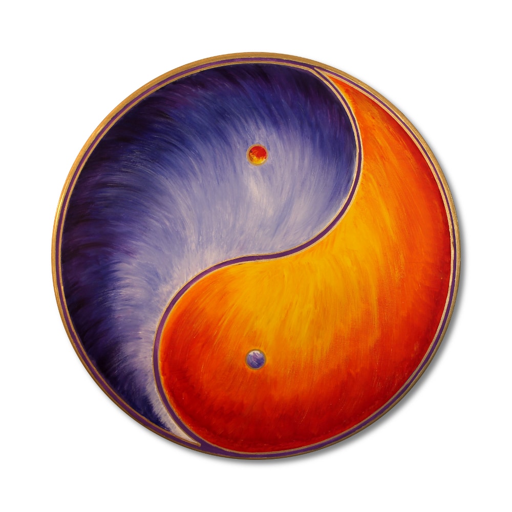 Leinwandbild Yin Yang Balance ab Größe 50cm bis 100cm - handgemalt