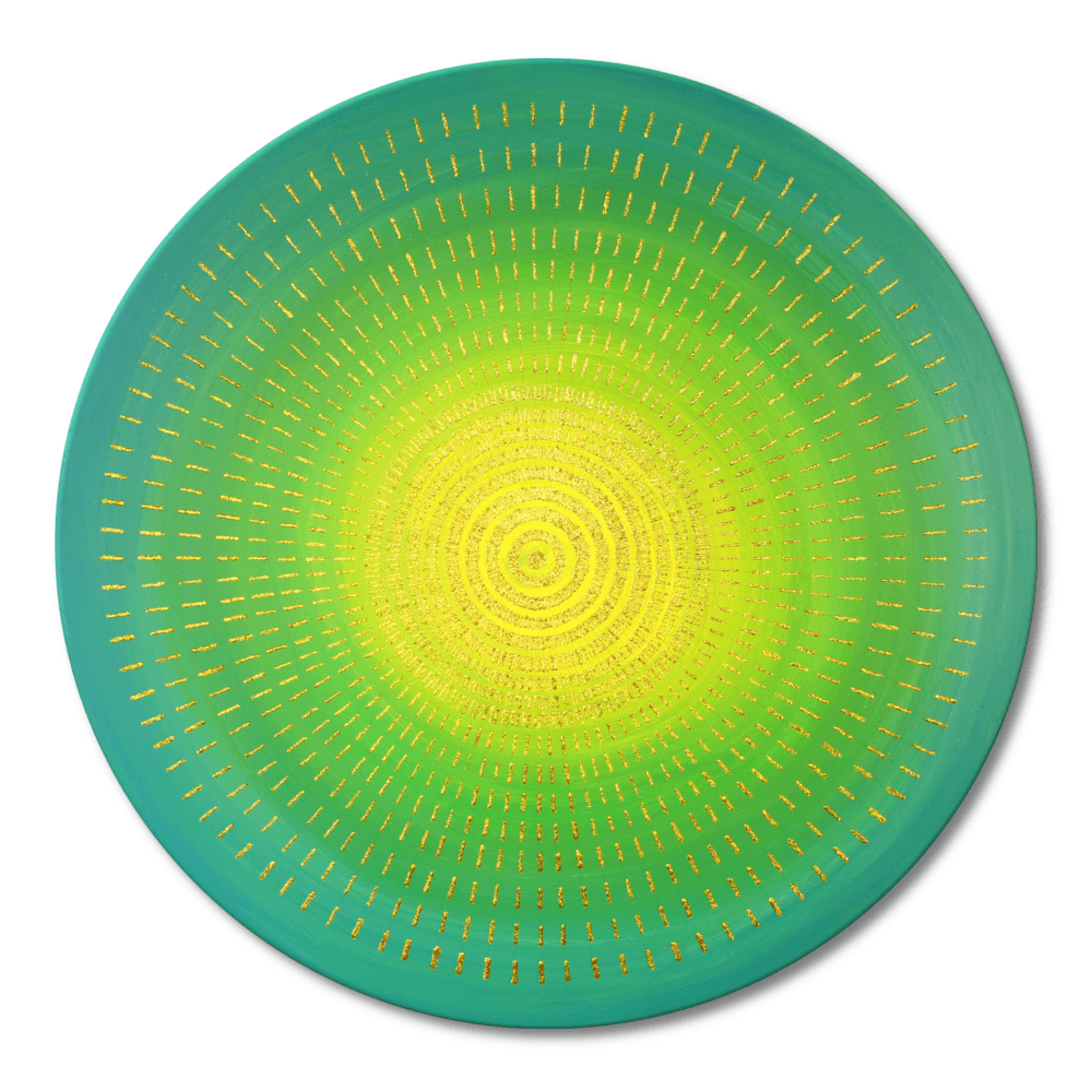 Leinwandbild Mandala Atlantis in Gold ab Größe 50cm - Energiebild handgemalt