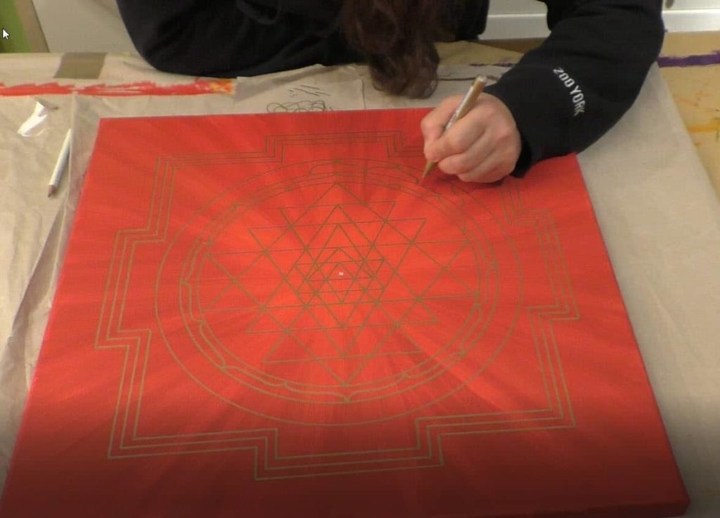 Sri Yantra malen_Schritt24