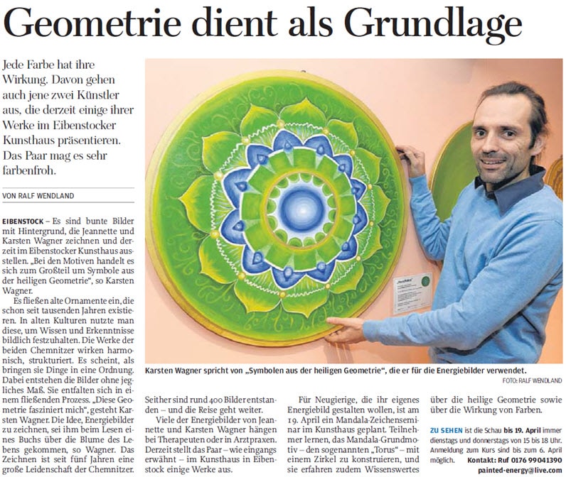 Freie Presse Artikel Harmonie im Ganzen Energiebilder