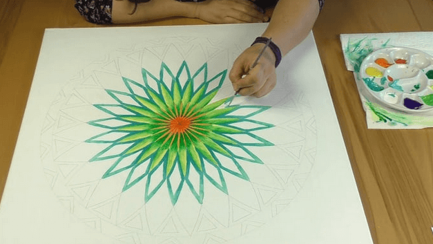 ausmalen Mandala lernen