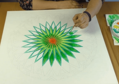 Mandala bunt ausmalen