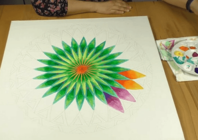 Mandala malen bunt
