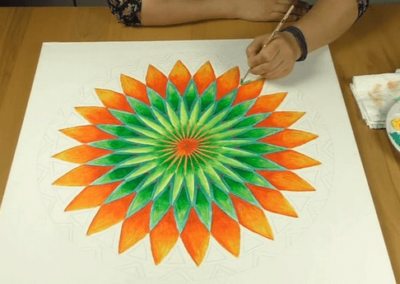fertiges Mandala Online malen lernen