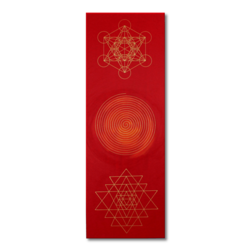 Wandbild Weisheit und Wohlstand Sri Yantra Spirale Metatron
