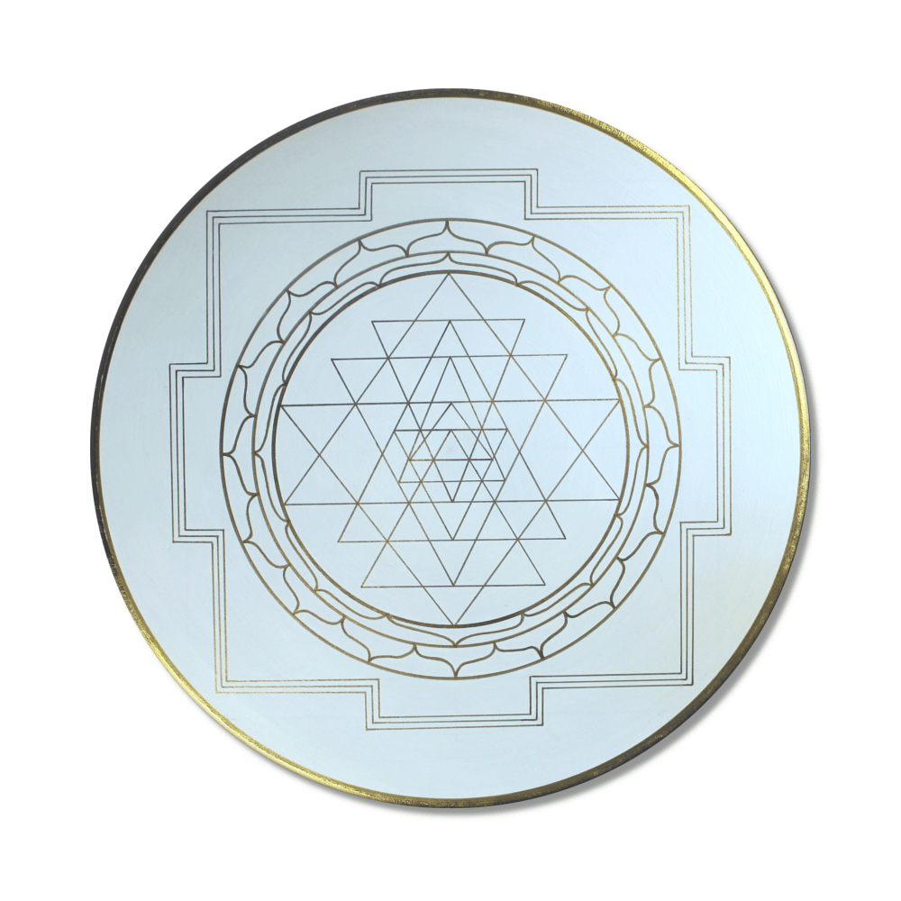 Wandbild Sri Yantra Gold Yantra für Erfolg ab Größe 60cm - Energiebild handgemalt