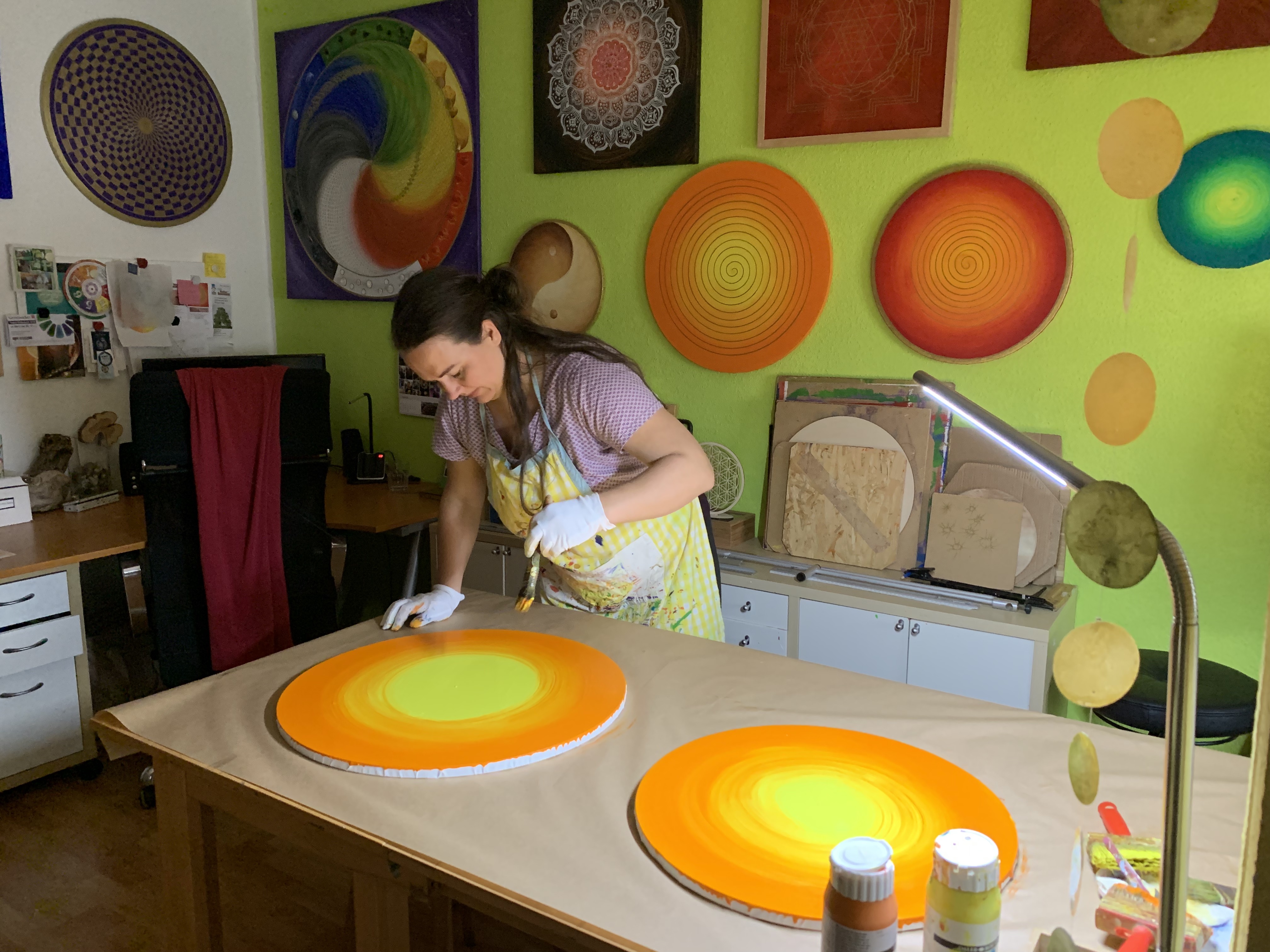 Wandbild Blume des Lebens Sonnenaufgang malen