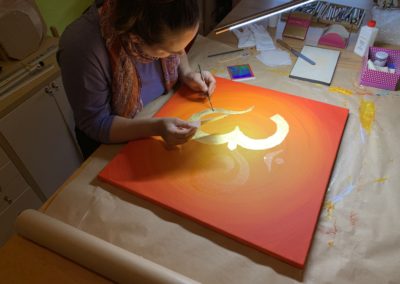 OM Wandbild vergolden