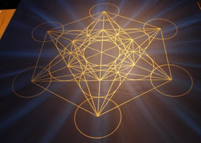 Würfel des Metatron selber malen Acryl Gold