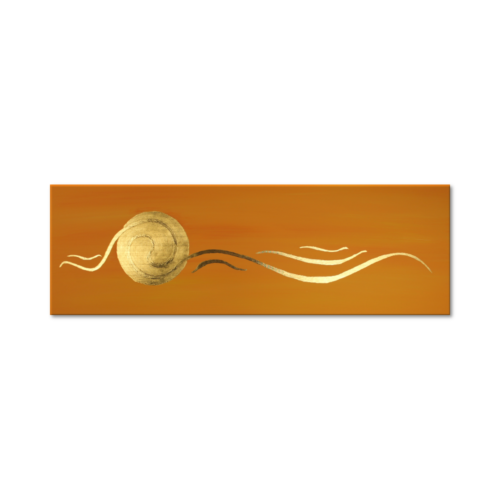 Wandbild Sonnengold 24 Karat Blattgold - Wandbild handgefertigt_Frontalbild