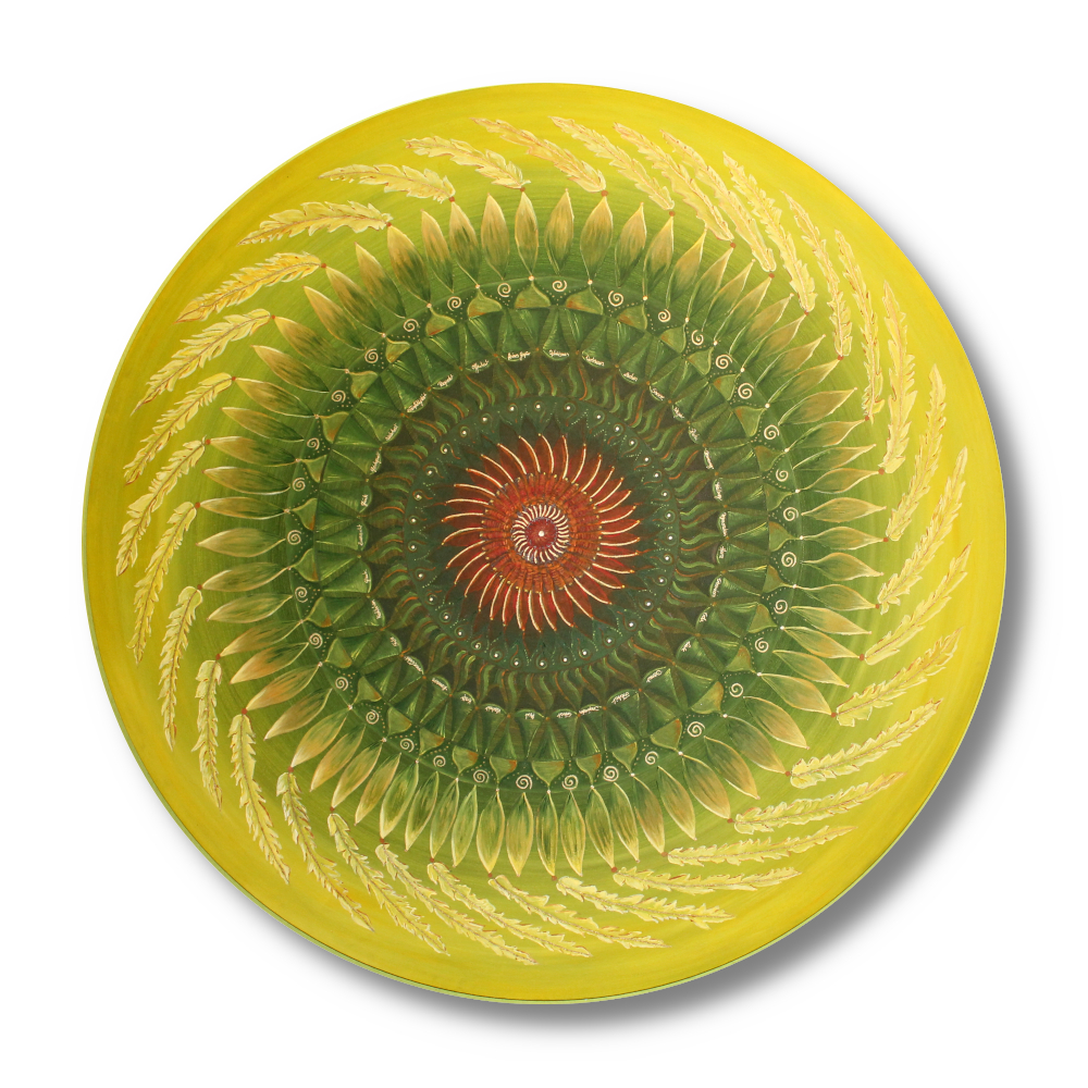 Leinwandbild Mandala Kraft des Waldes ab Größe 80cm - Energiebild handgemalt